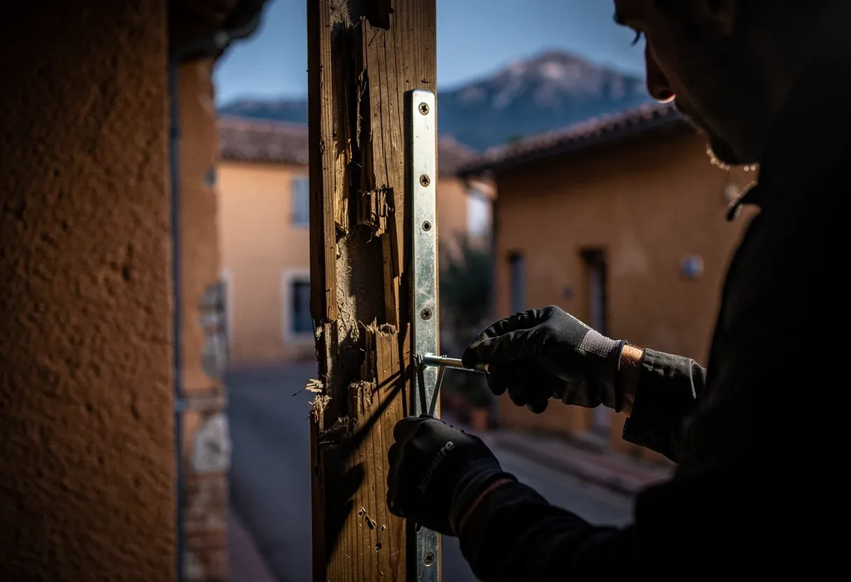 Mise en sécurité d'une porte après effraction à Bompas